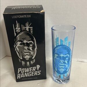 Power Ranger Blue and Black Highball Glass